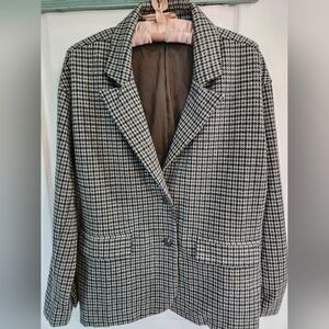 Madewell Womens oversized plaid knitted jacket size xs